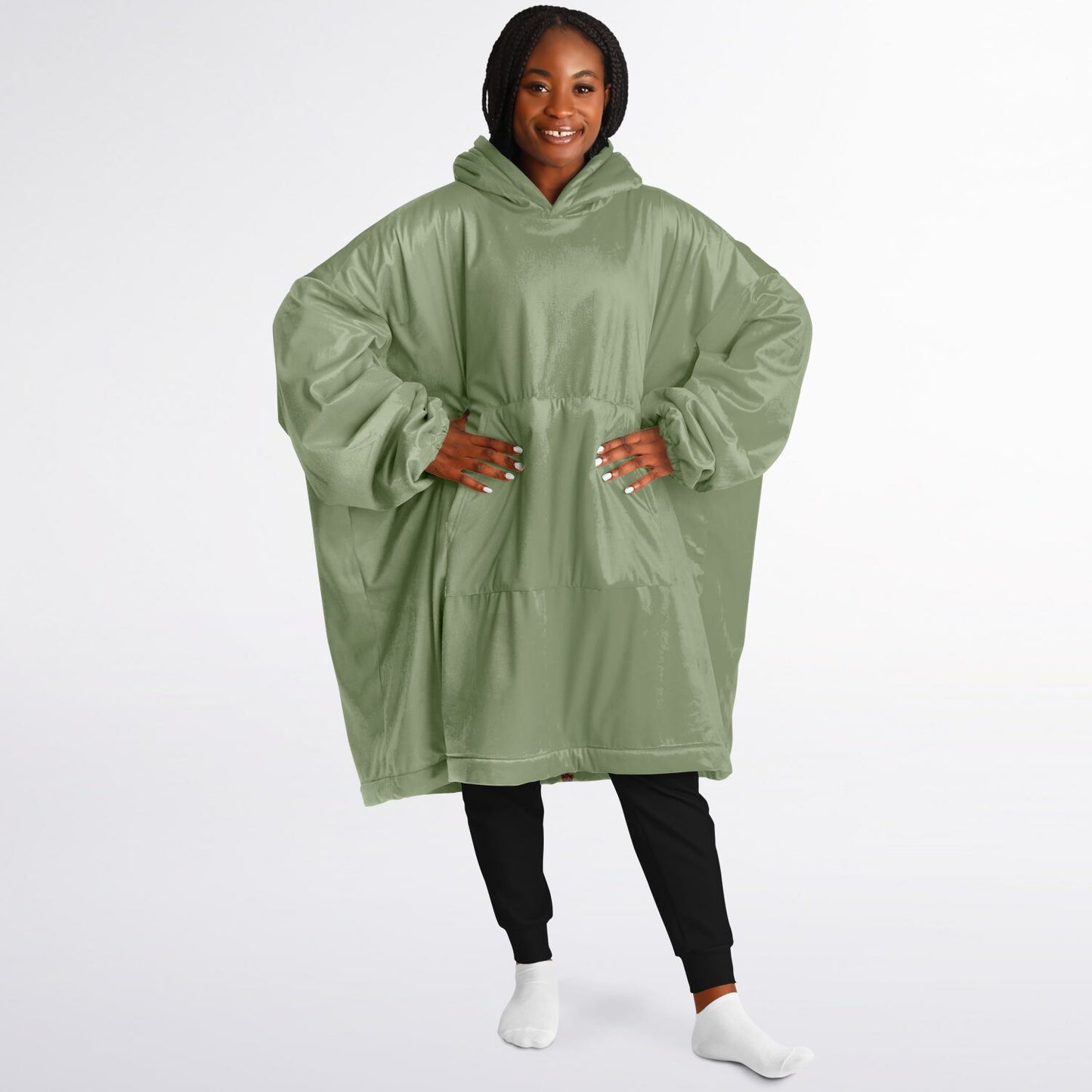 Sage Green Snug Hoodie - Fleece Hoodie - Essentials Hoodie