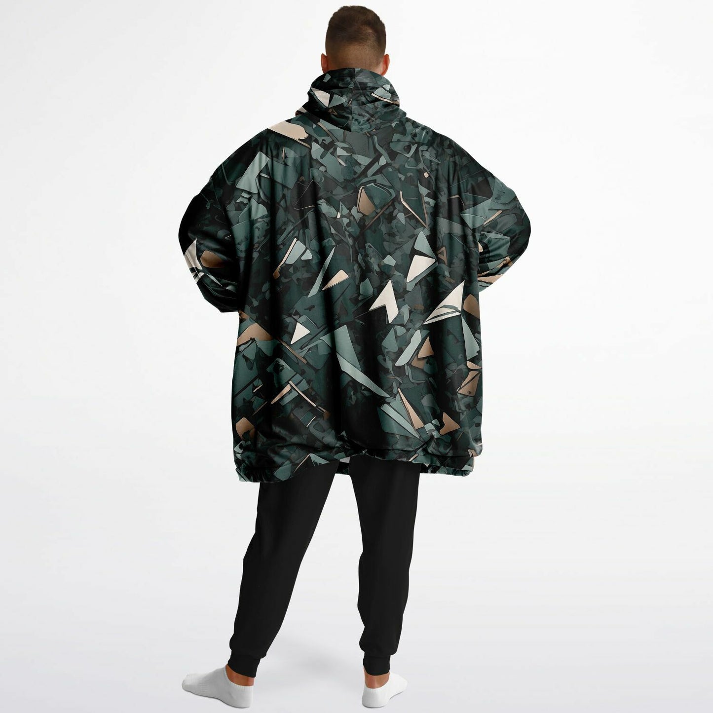 Abstract Camo Snug Hoodie - Festival Fleece Wearable Blanket - Essentials Hoodie
