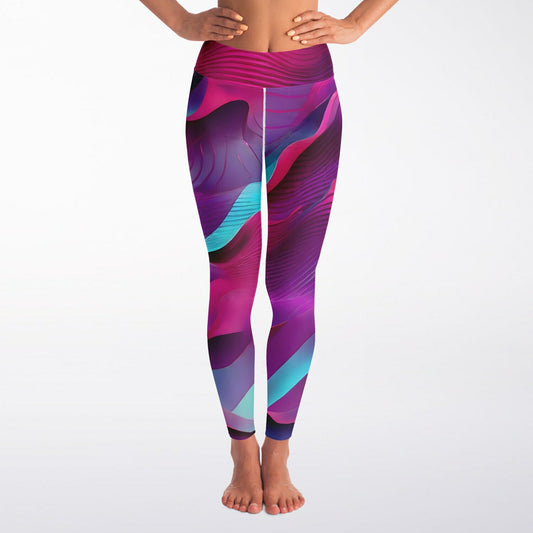 Pink Synth Yoga Leggings