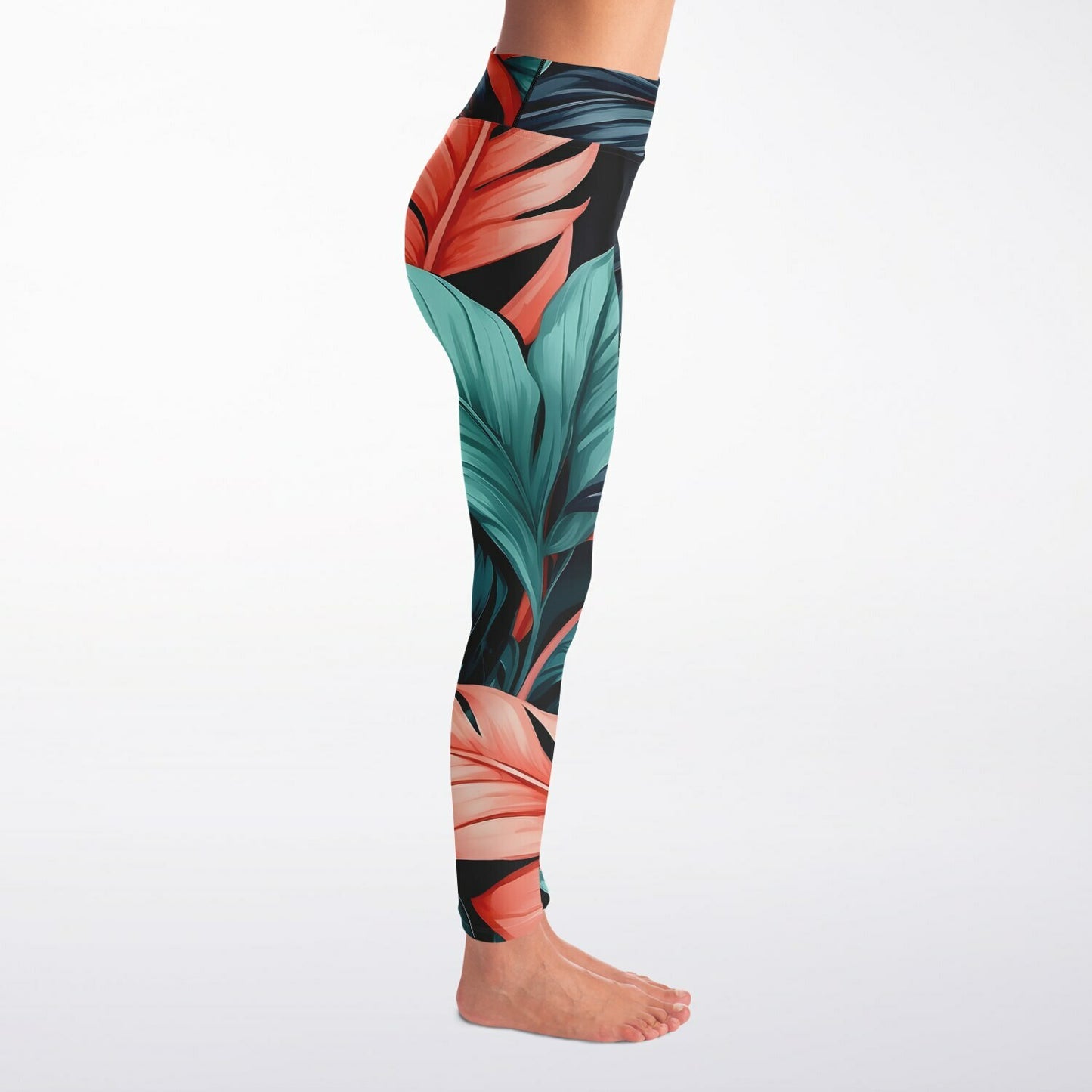 Tropical Leaves Yoga Leggings