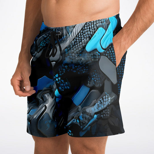 Blue Camo Athletic Shorts