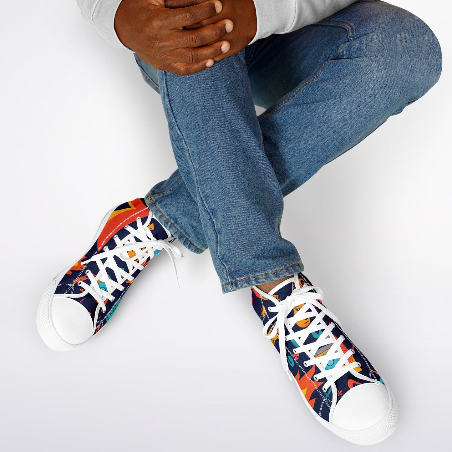Festival Pattern High Tops - Rave Shoes with A Bold Style and All-Day Comfort