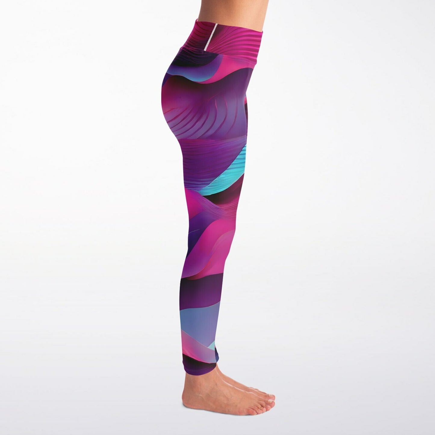 Pink Synth Yoga Leggings
