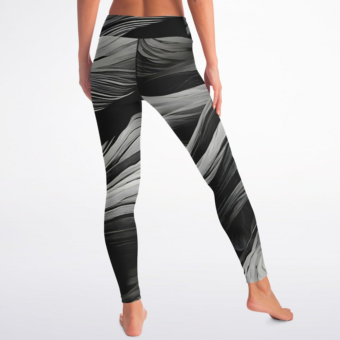 Black & White Swirl Yoga Leggings
