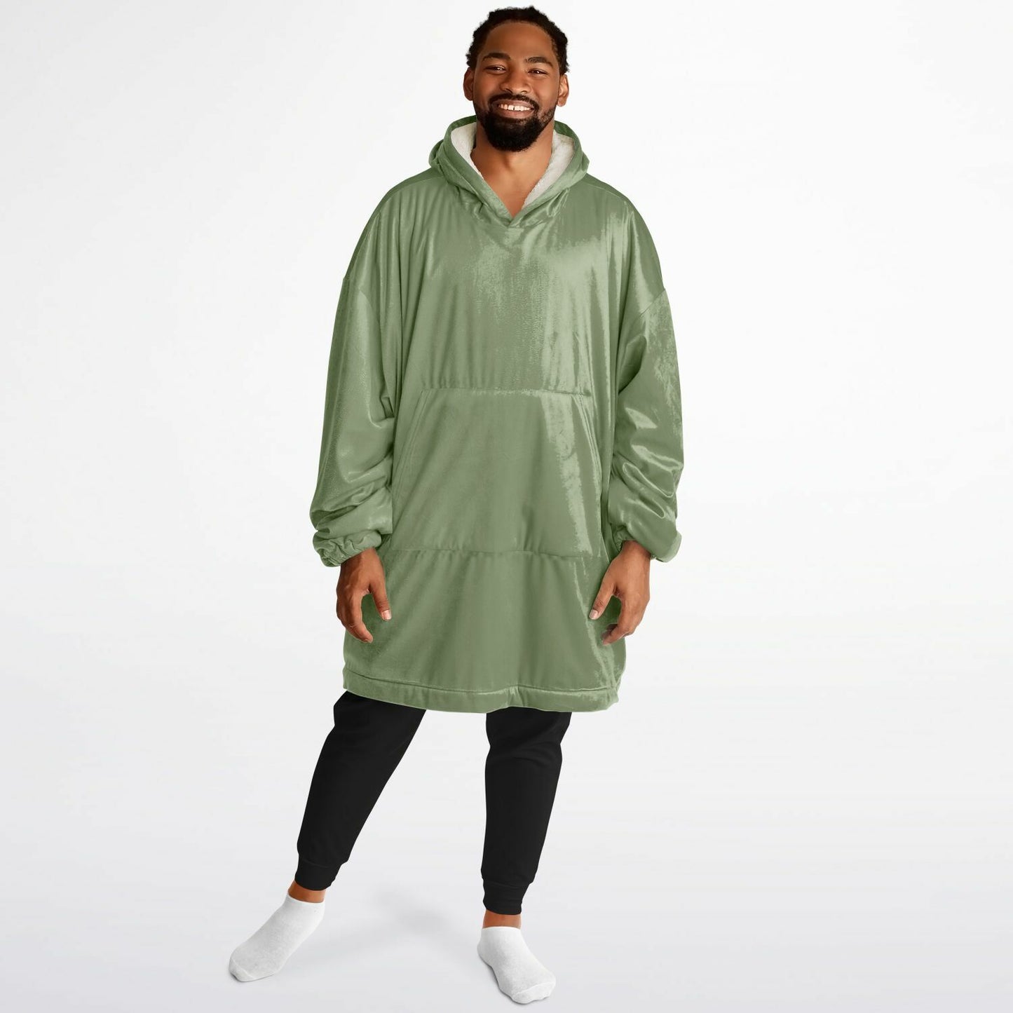 Sage Green Snug Hoodie - Fleece Hoodie - Essentials Hoodie