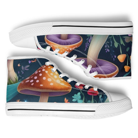Magical Mushrooms High Tops - Rave Shoes with A Bold Style and All-Day Comfort