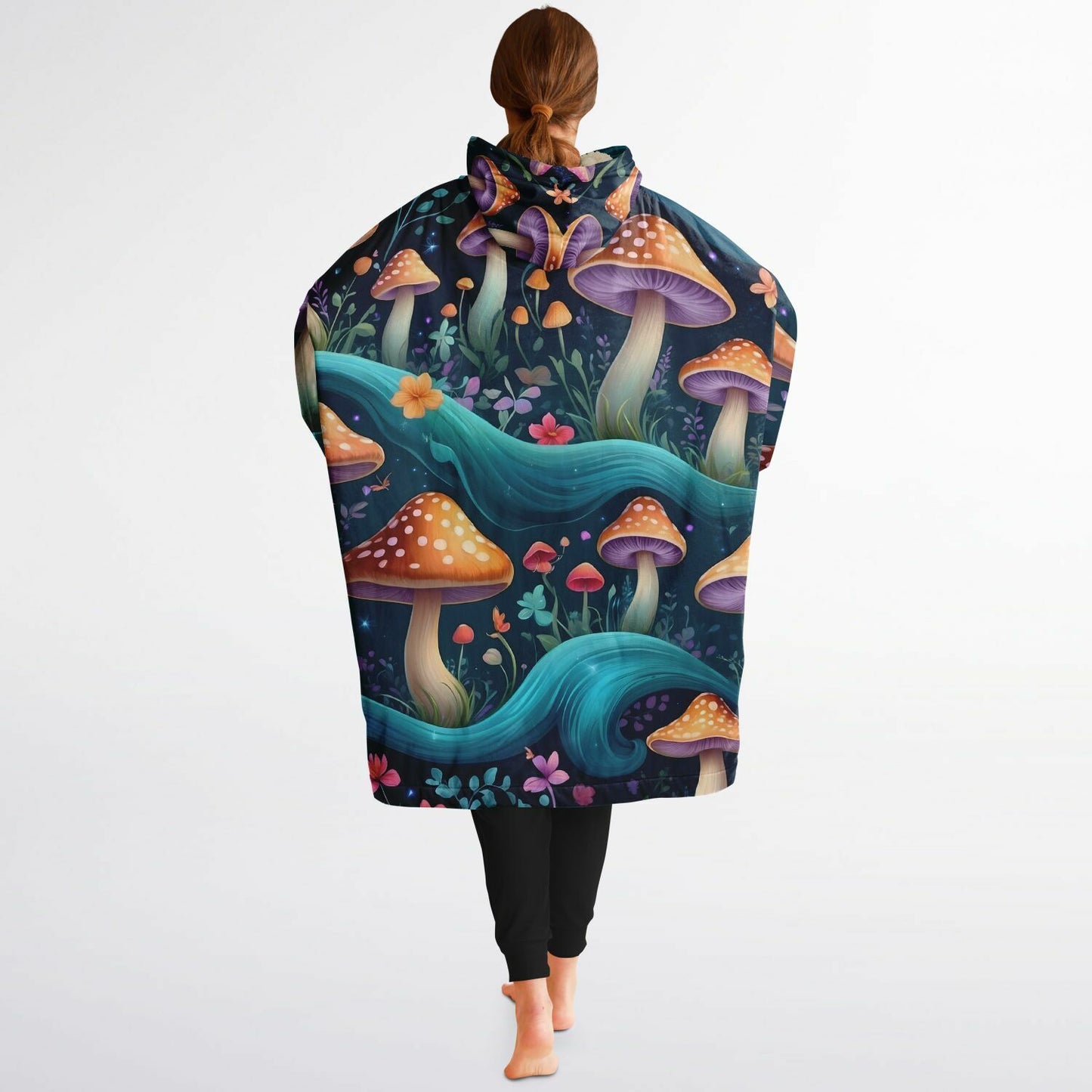 Magical Shrooms Snug Hoodie - Festival Fleece Wearable Blanket - Essentials Hoodie