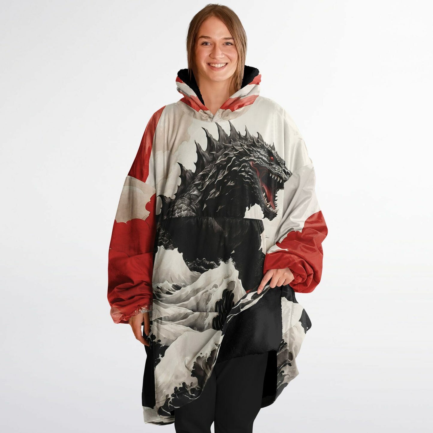 Anime Godzilla Snug Hoodie - Comfortable Fleece Hoodie - Essentials Hoodie