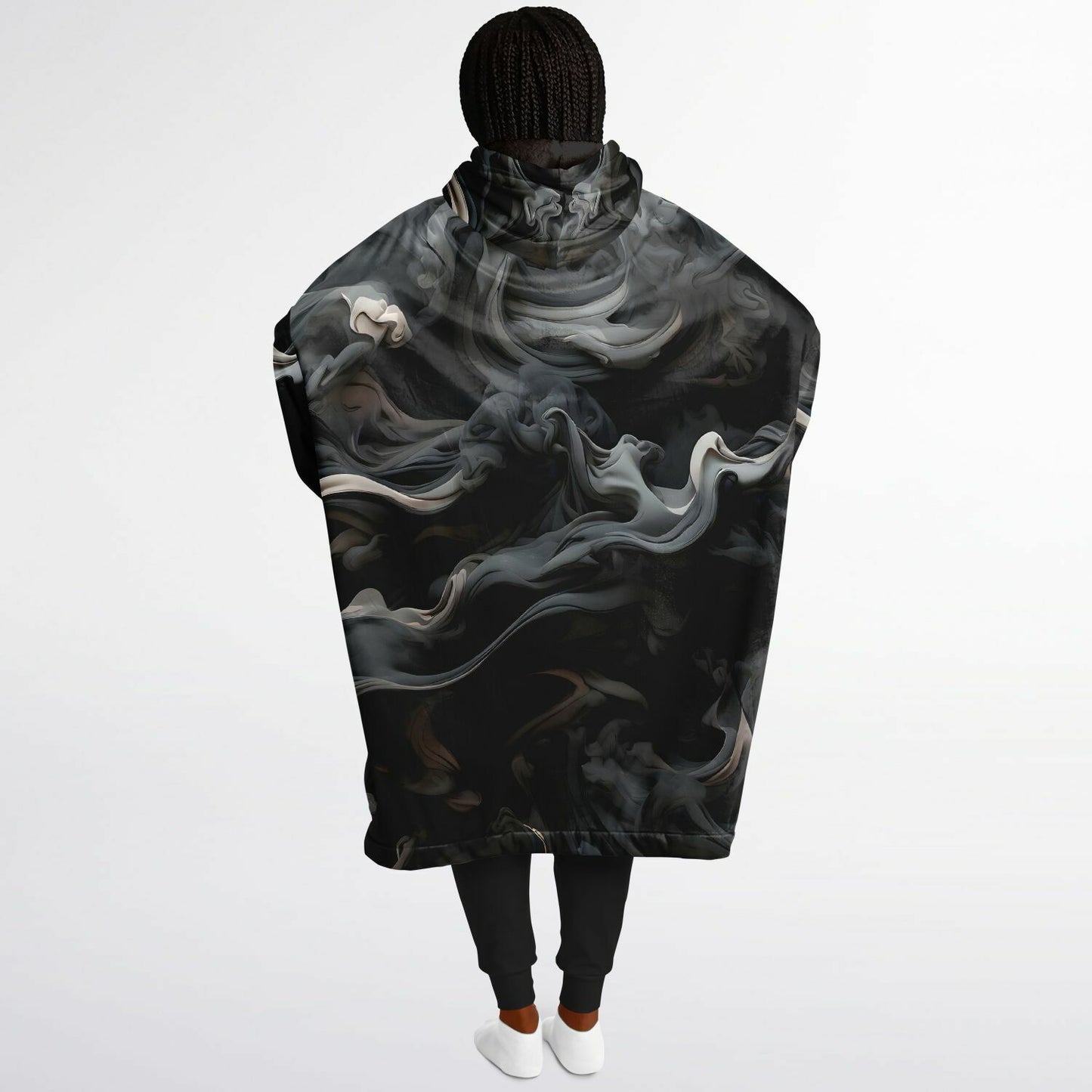 Black Smoke Snug Hoodie - Festival Fleece Hoodie - Essentials Hoodie