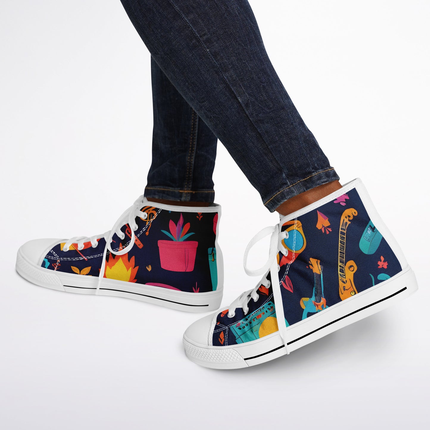 Festival Pattern High Tops - Rave Shoes with A Bold Style and All-Day Comfort