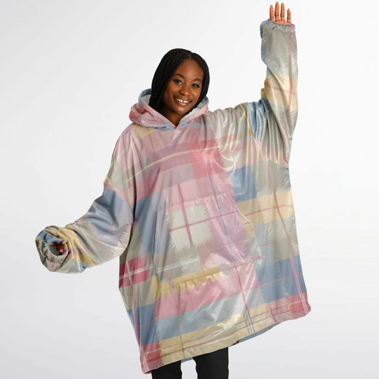 Pastel Tartan Snug Hoodie - Fleece Hoodie - Essential Hoodie