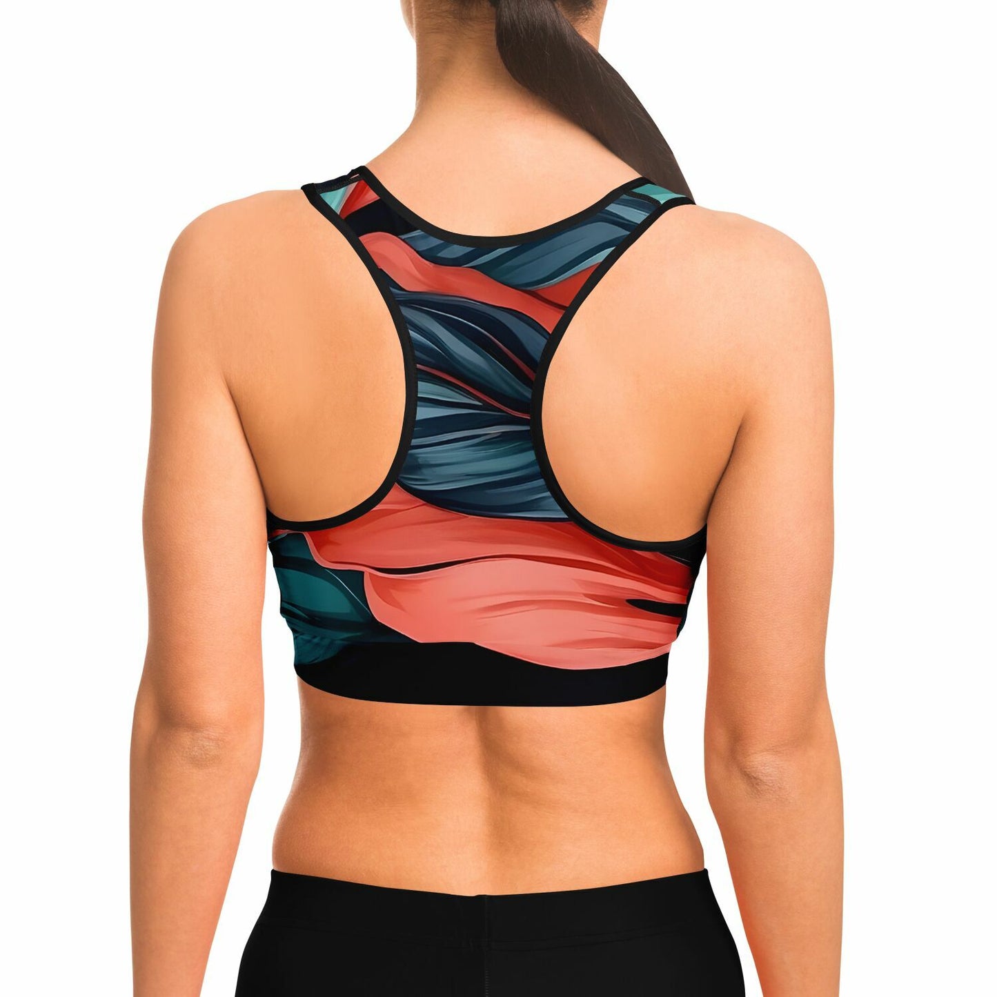 Tropical Leaves Sports Bra