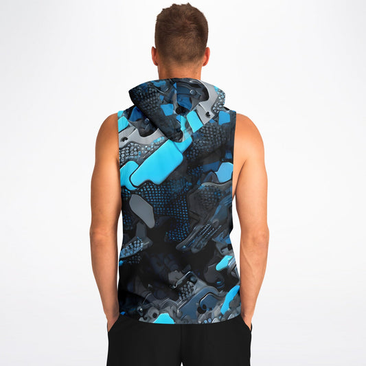Blue Camo Drop Armhole Hoodie