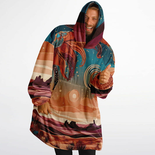 Boho Desert Snug Hoodie - Festival Fleece Wearable Blanket - Essentials Hoodie
