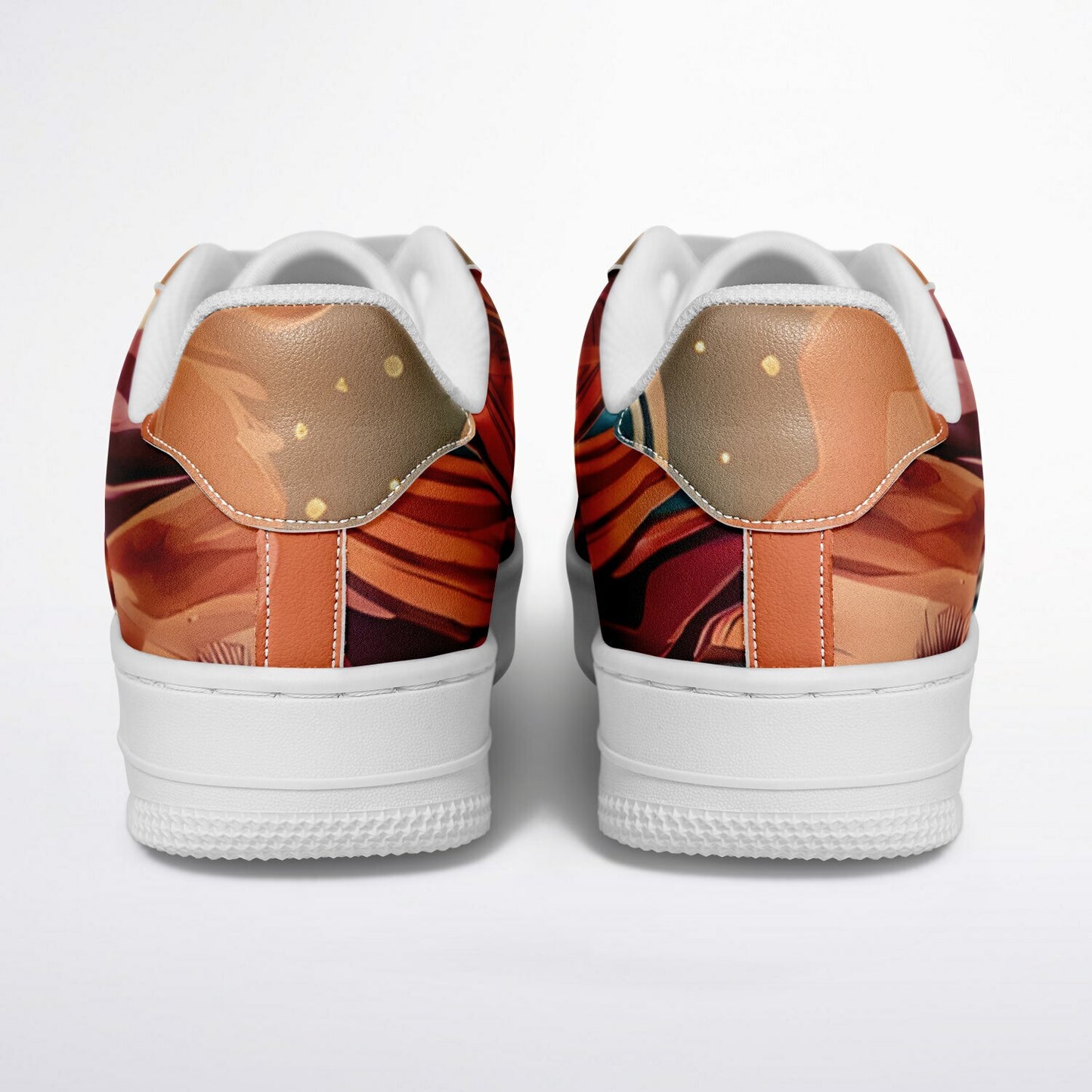 Boho Sunflower Festival Trainers - Rave Shoes with Bright Abstract Pattern
