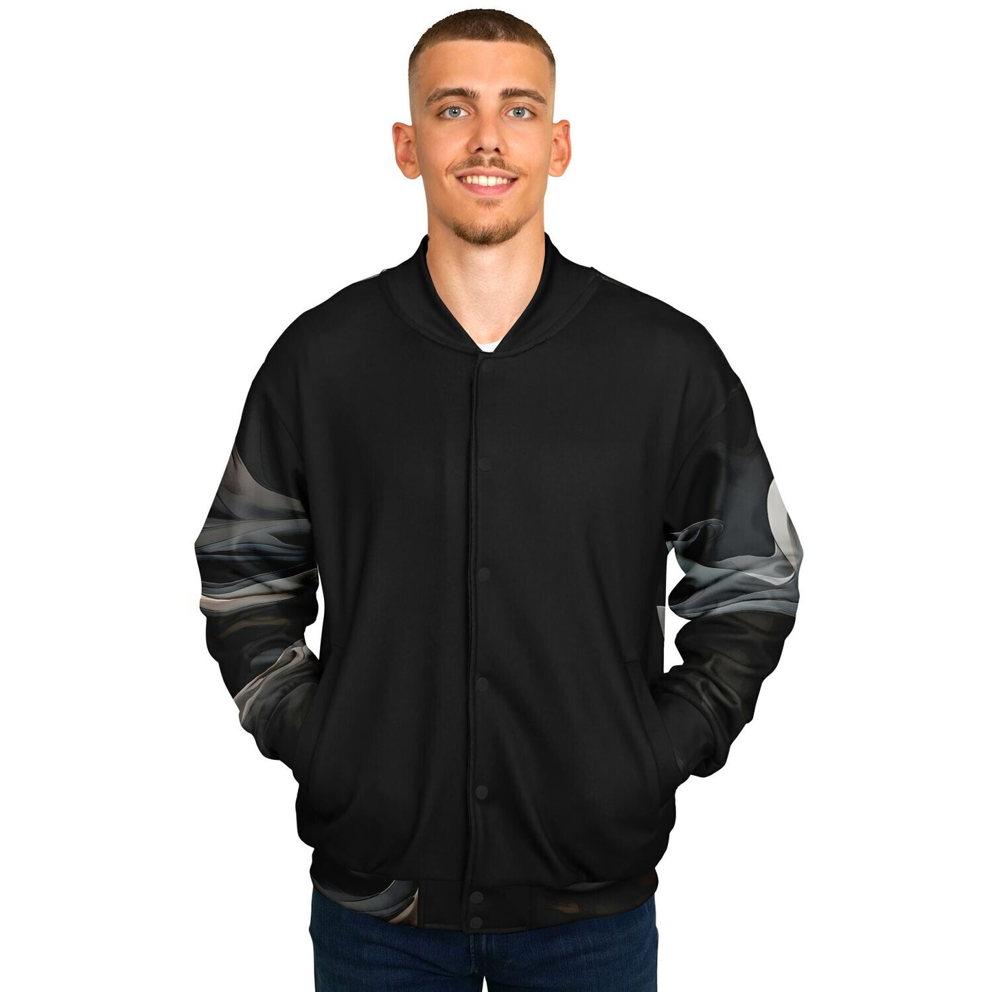 Charcoal Smoke Baseball Jacket