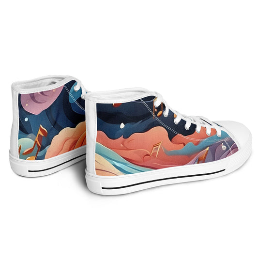 Musical Rainbow High Tops - Rave Shoes with A Bold Style and All-Day Comfort