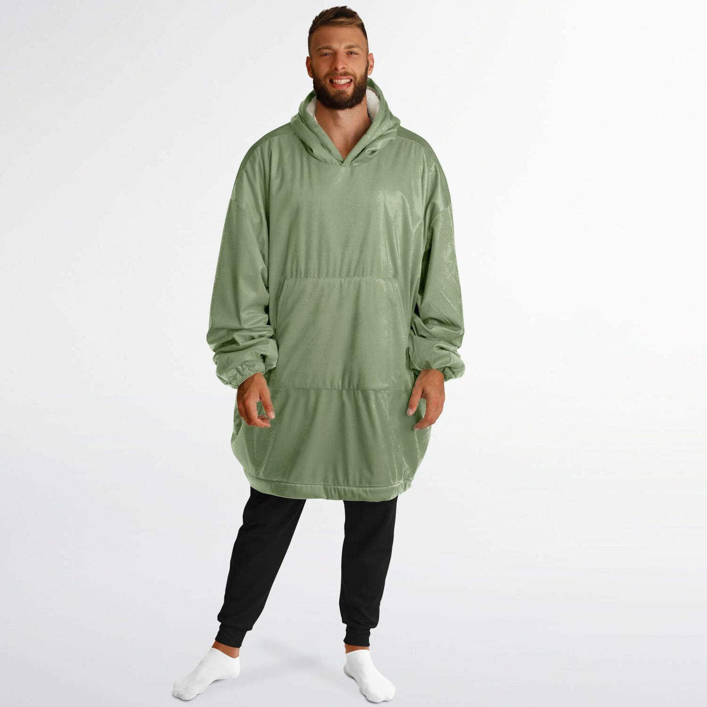 Sage Green Snug Hoodie - Fleece Hoodie - Essentials Hoodie