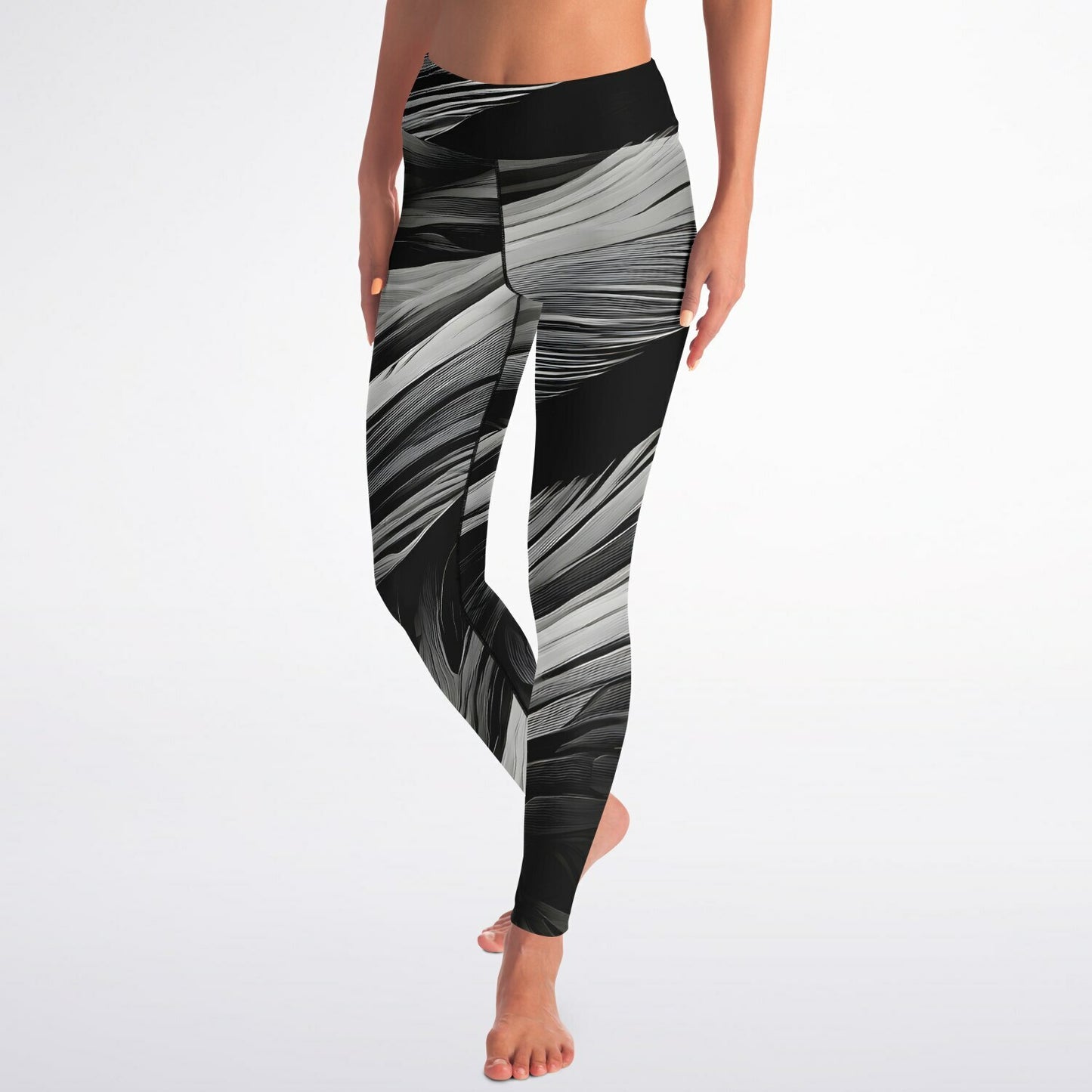 Black & White Swirl Yoga Leggings