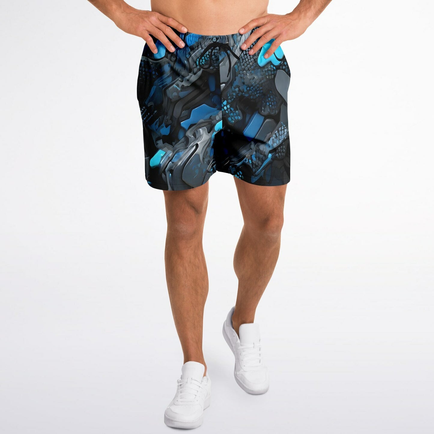 Blue Camo Athletic Shorts