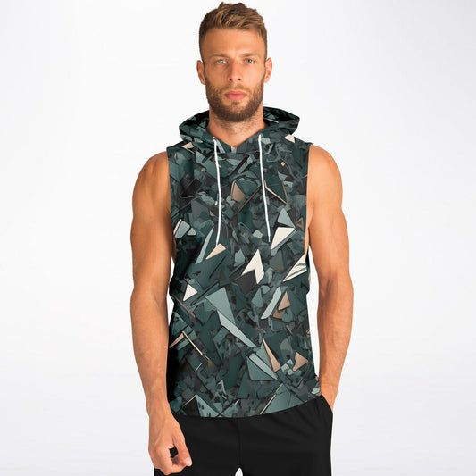 Abstract Camo Drop Armhole Hoodie