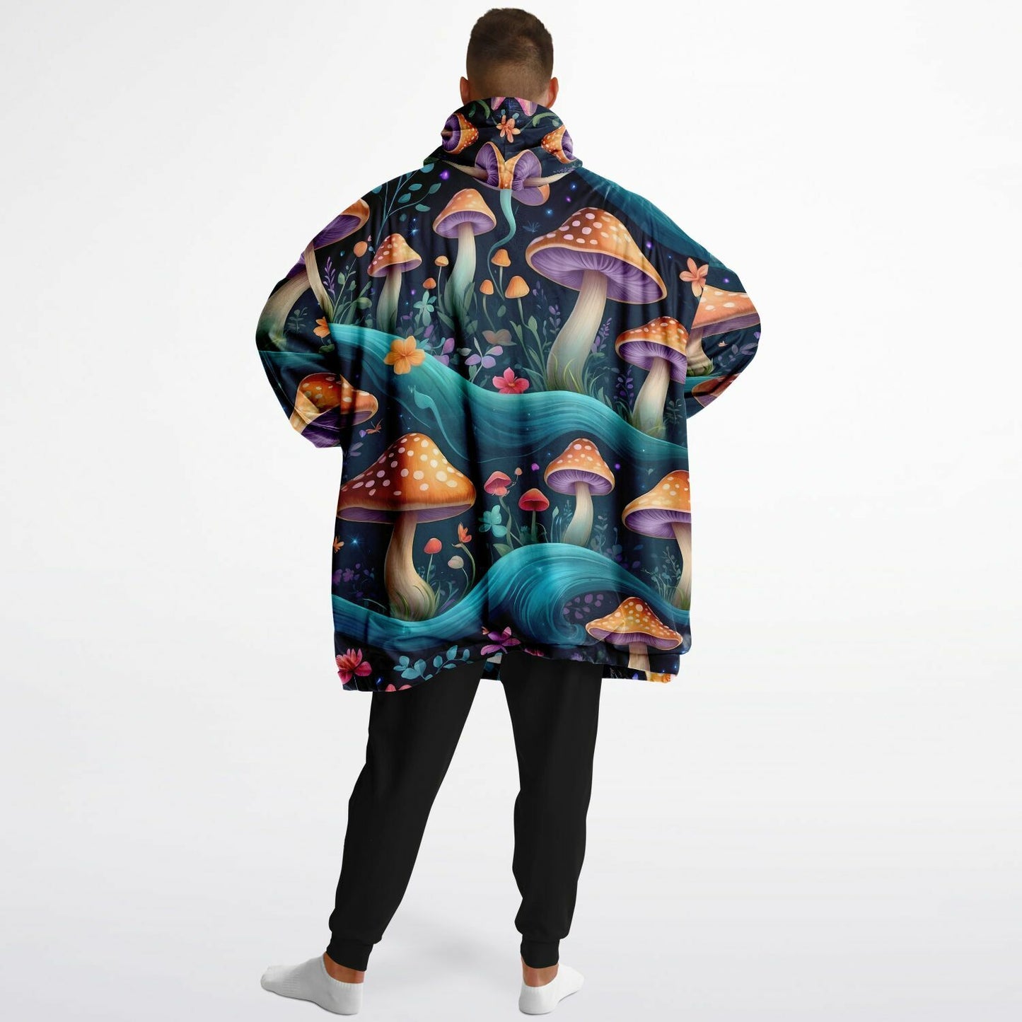 Magical Shrooms Snug Hoodie - Festival Fleece Wearable Blanket - Essentials Hoodie