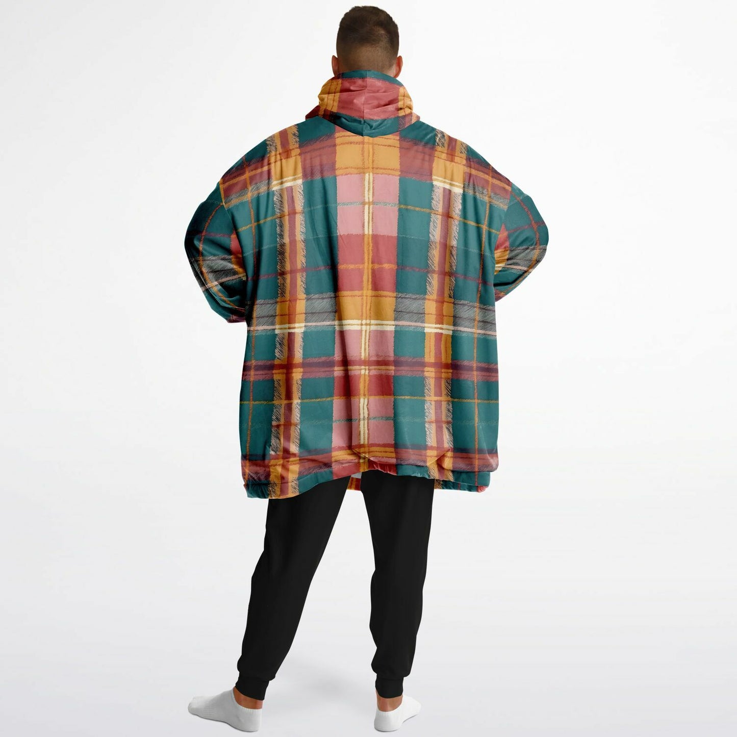 Tropical Tartan Snug Hoodie - Fleece Hoodie - Essentials Hoodie