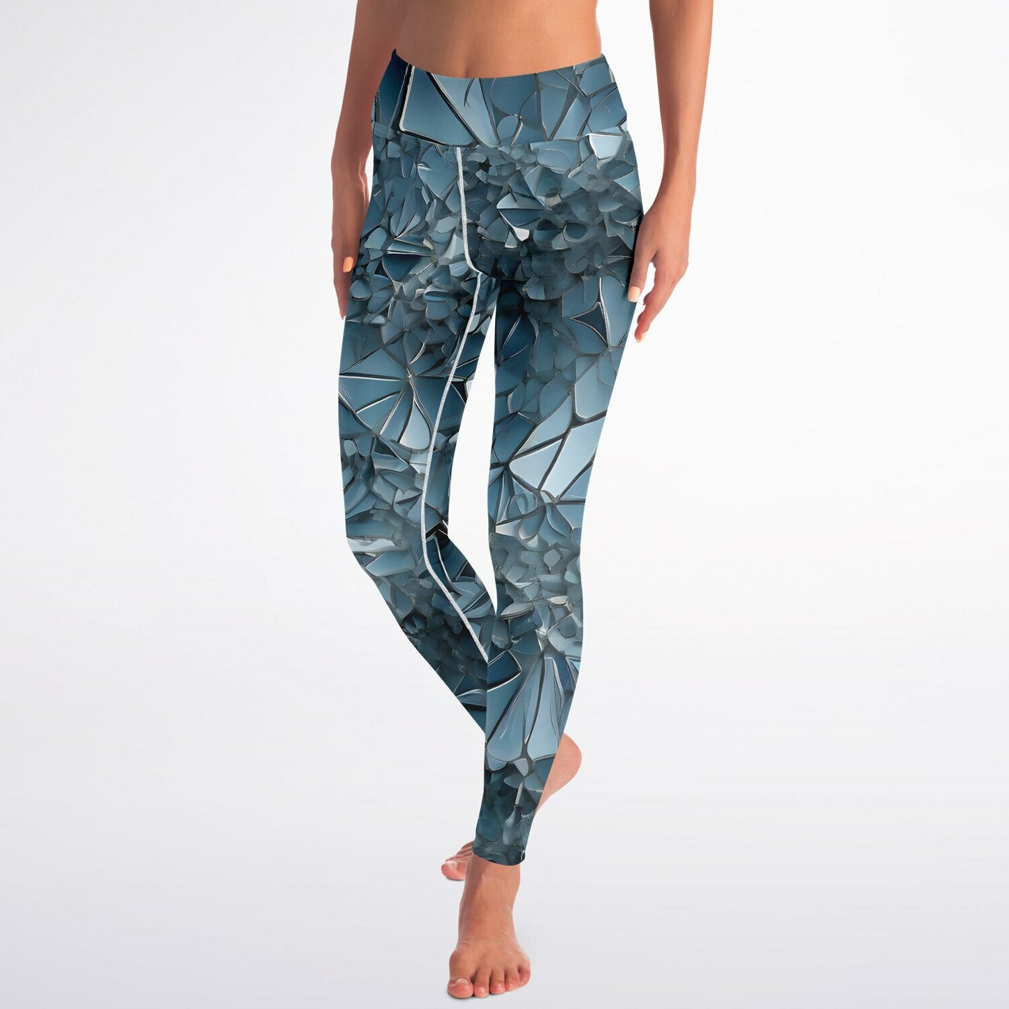 Diamond Blue Yoga Leggings