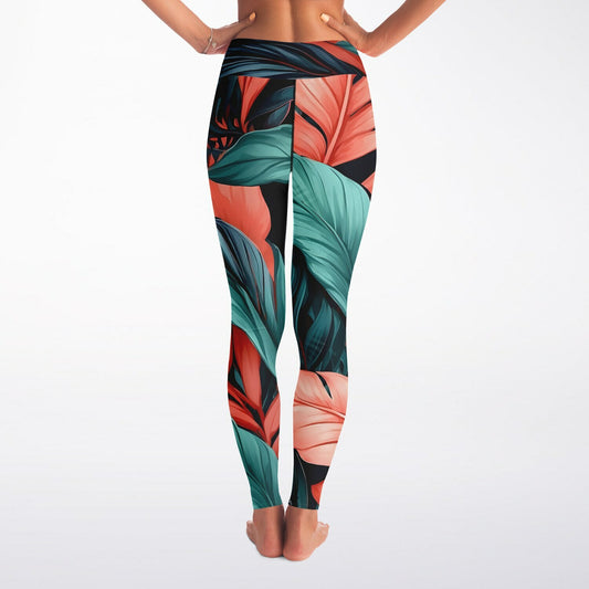 Tropical Leaves Yoga Leggings