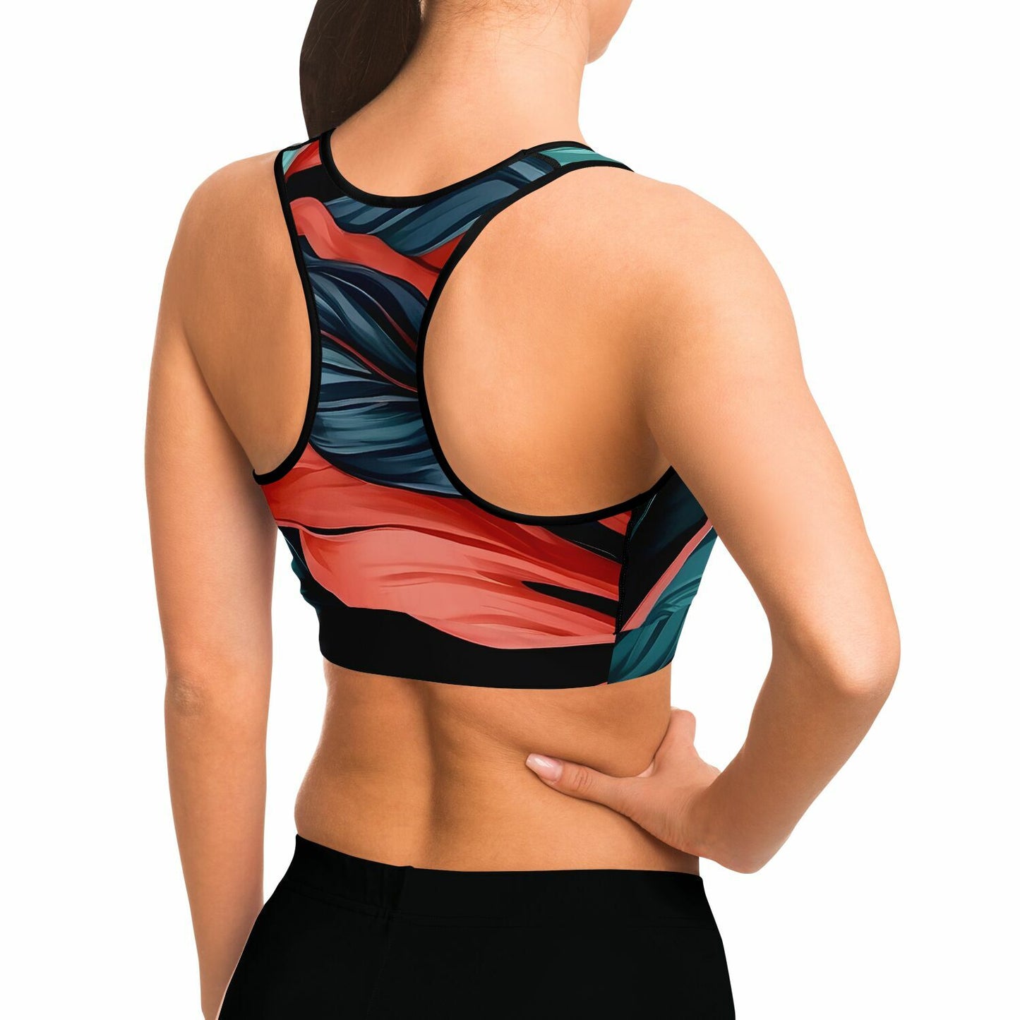 Tropical Leaves Sports Bra
