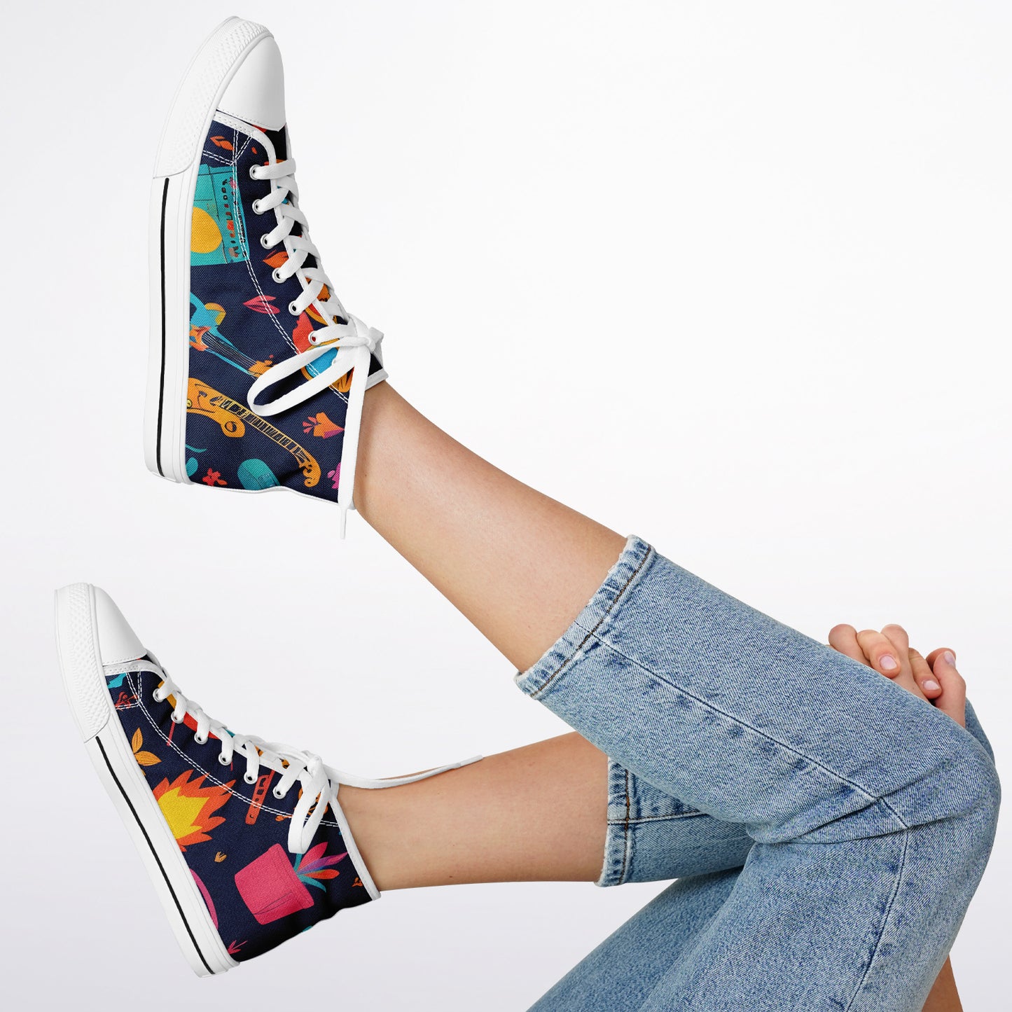 Festival Pattern High Tops - Rave Shoes with A Bold Style and All-Day Comfort
