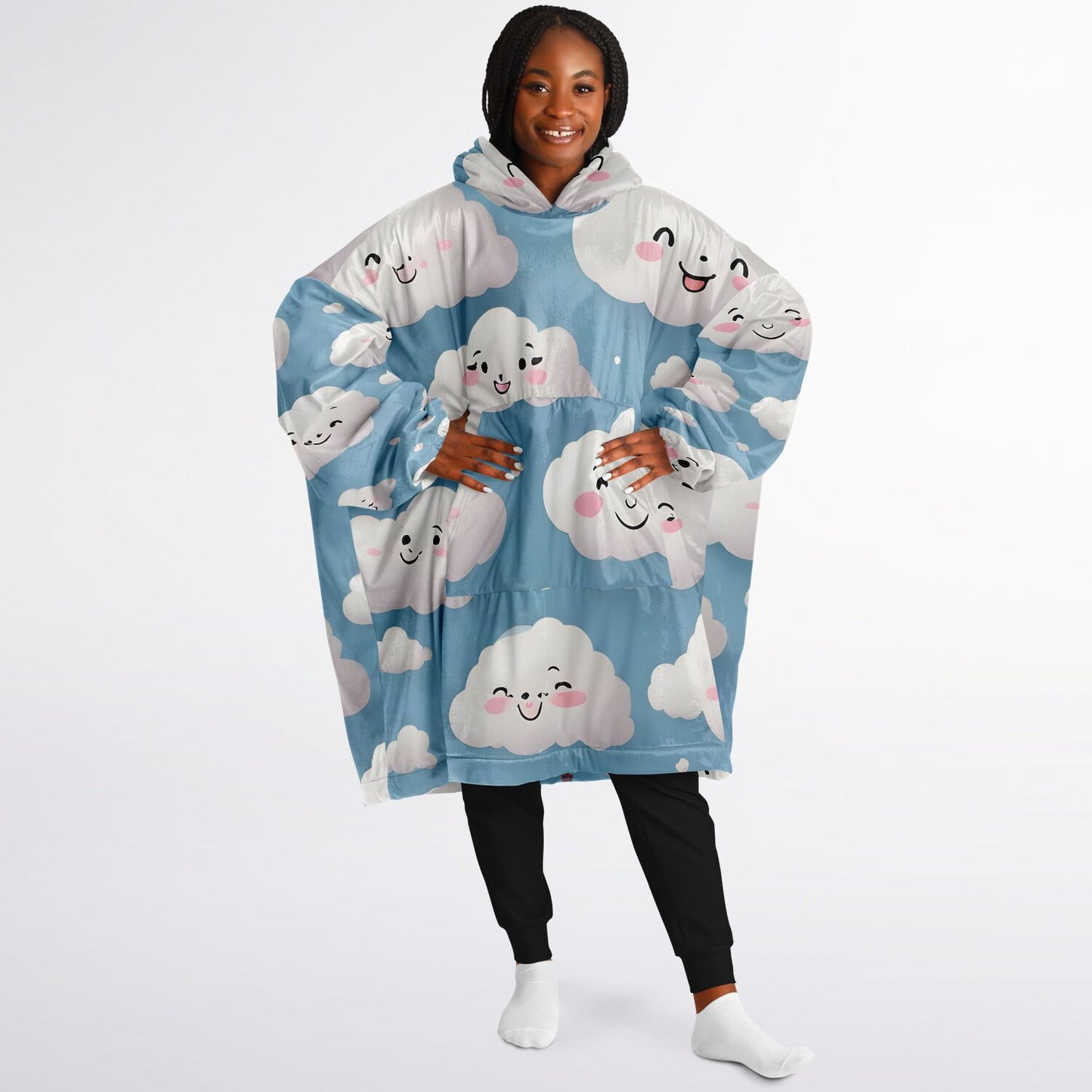 Happy Clouds Snug Hoodie - Fleece Hoodie - Essentials Hoodie