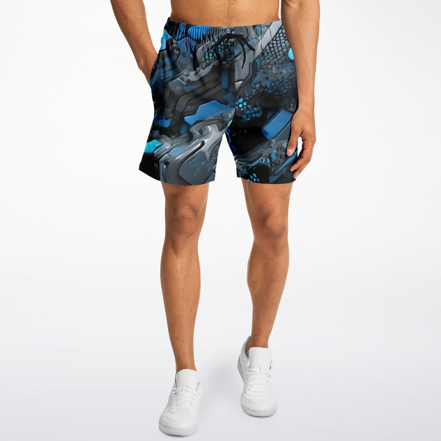 Blue Camo Athletic Shorts