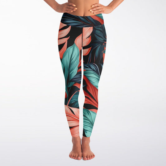 Tropical Leaves Yoga Leggings