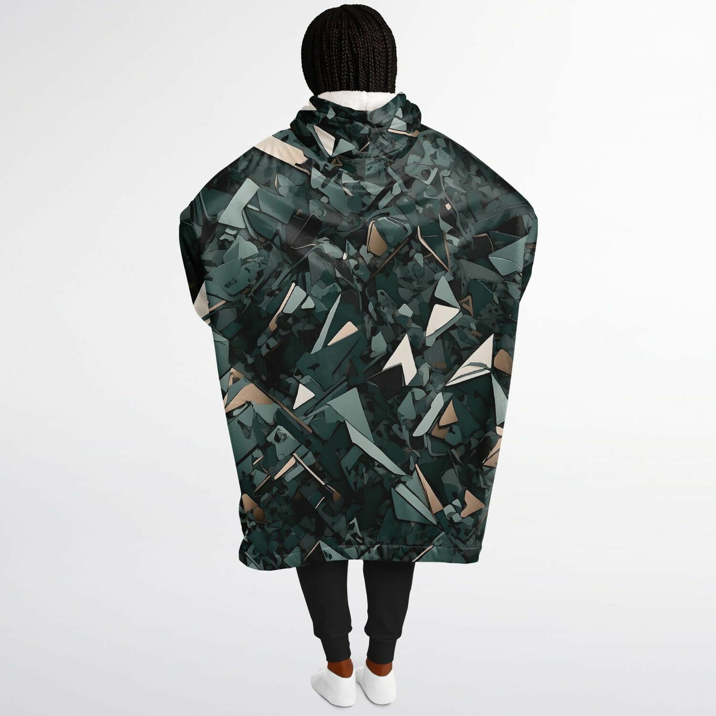 Abstract Camo Snug Hoodie - Festival Fleece Wearable Blanket - Essentials Hoodie