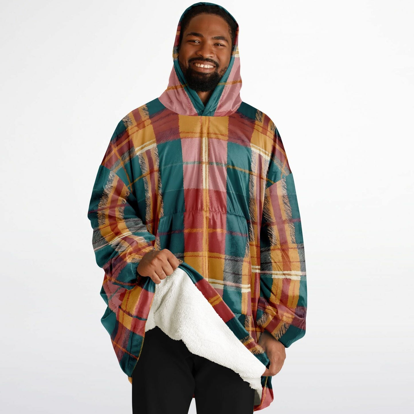 Tropical Tartan Snug Hoodie - Fleece Hoodie - Essentials Hoodie