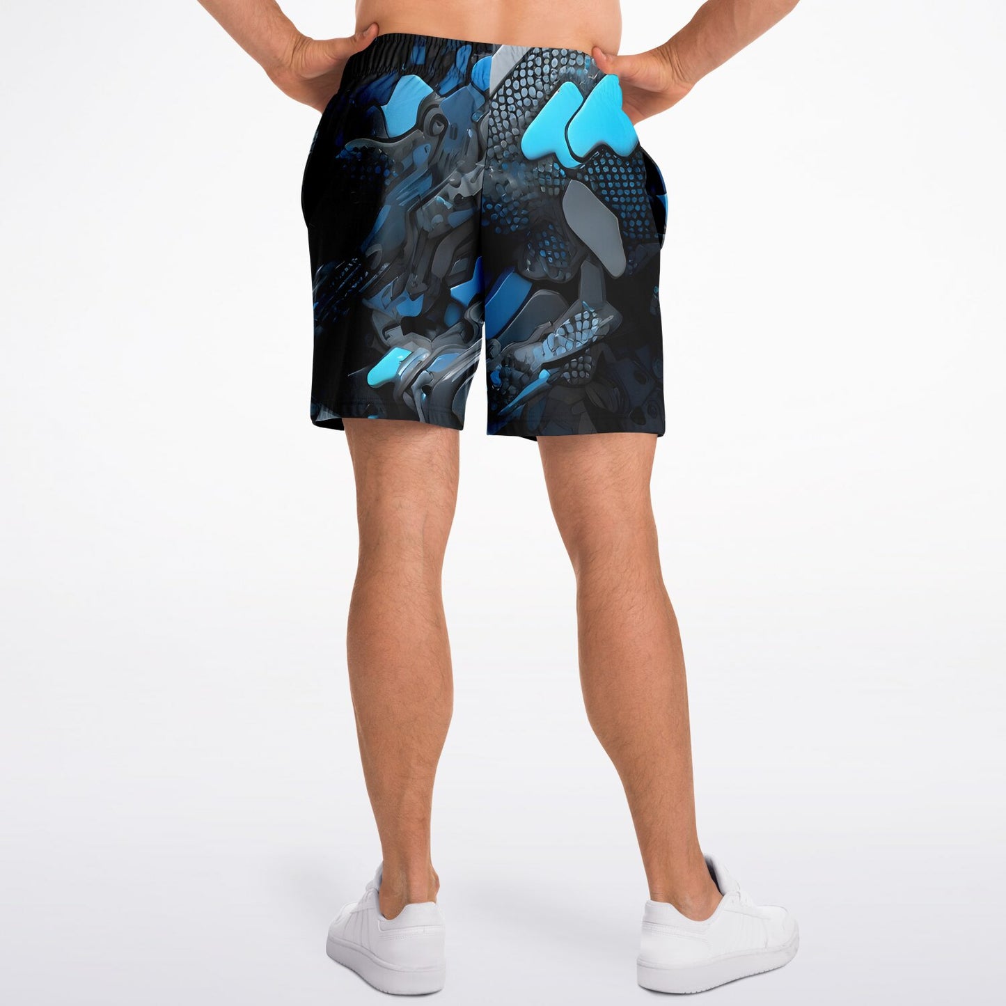 Blue Camo Athletic Shorts