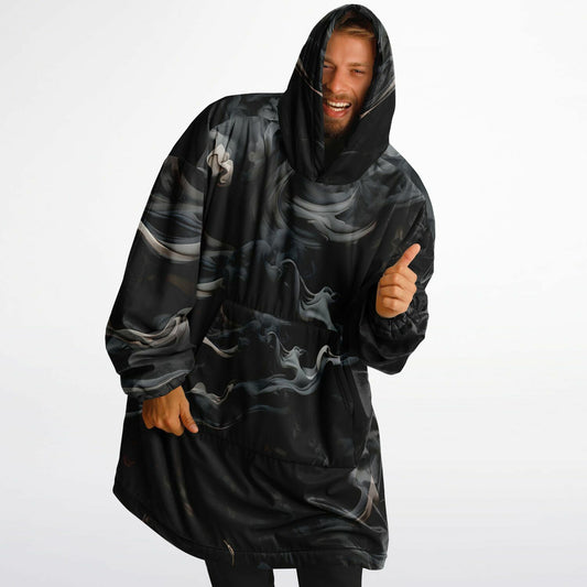 Black Smoke Snug Hoodie - Festival Fleece Hoodie - Essentials Hoodie