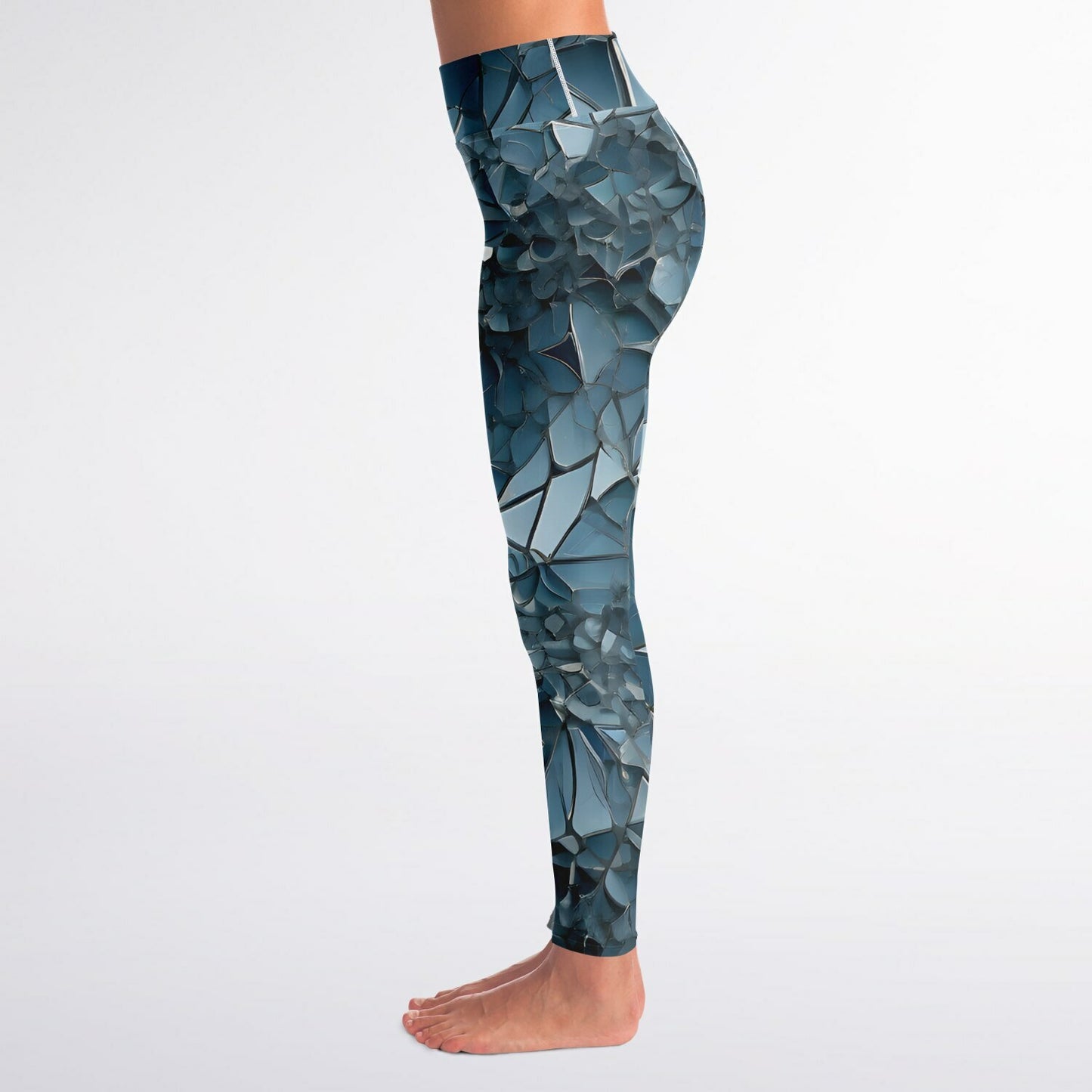 Diamond Blue Yoga Leggings
