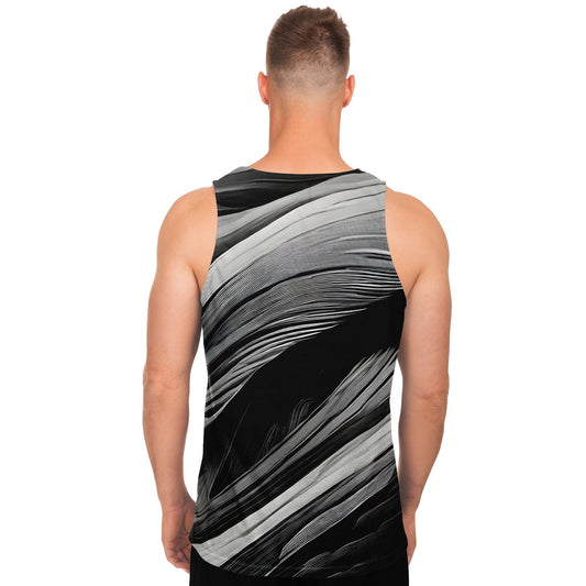 Black and White Swirls Unisex Tank Top