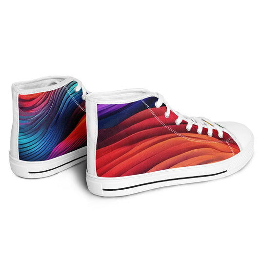 Neon Rainbow High Tops - Rave Shoes with A Bold Style and All-Day Comfort