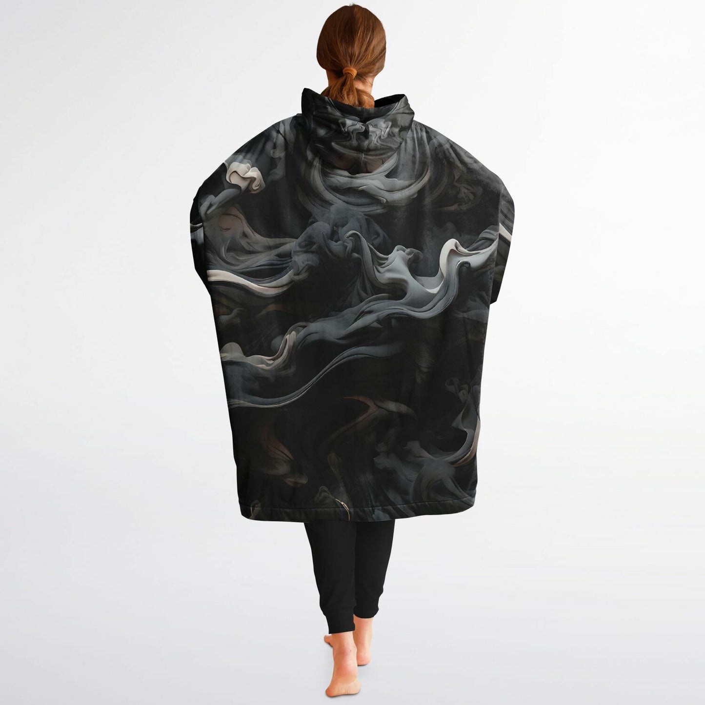 Black Smoke Snug Hoodie - Festival Fleece Hoodie - Essentials Hoodie
