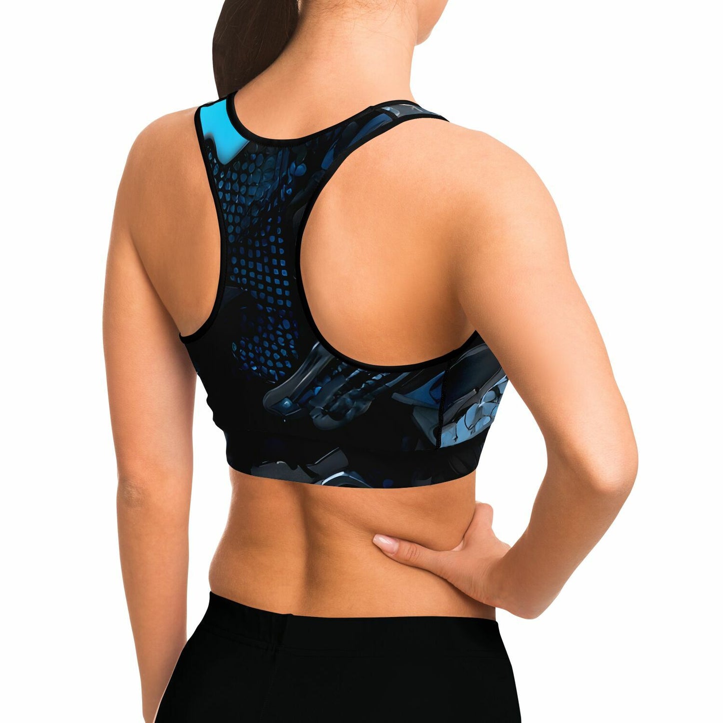 Blue Camo Sports Bra