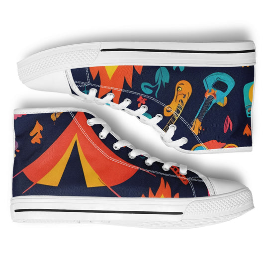 Festival Pattern High Tops - Rave Shoes with A Bold Style and All-Day Comfort