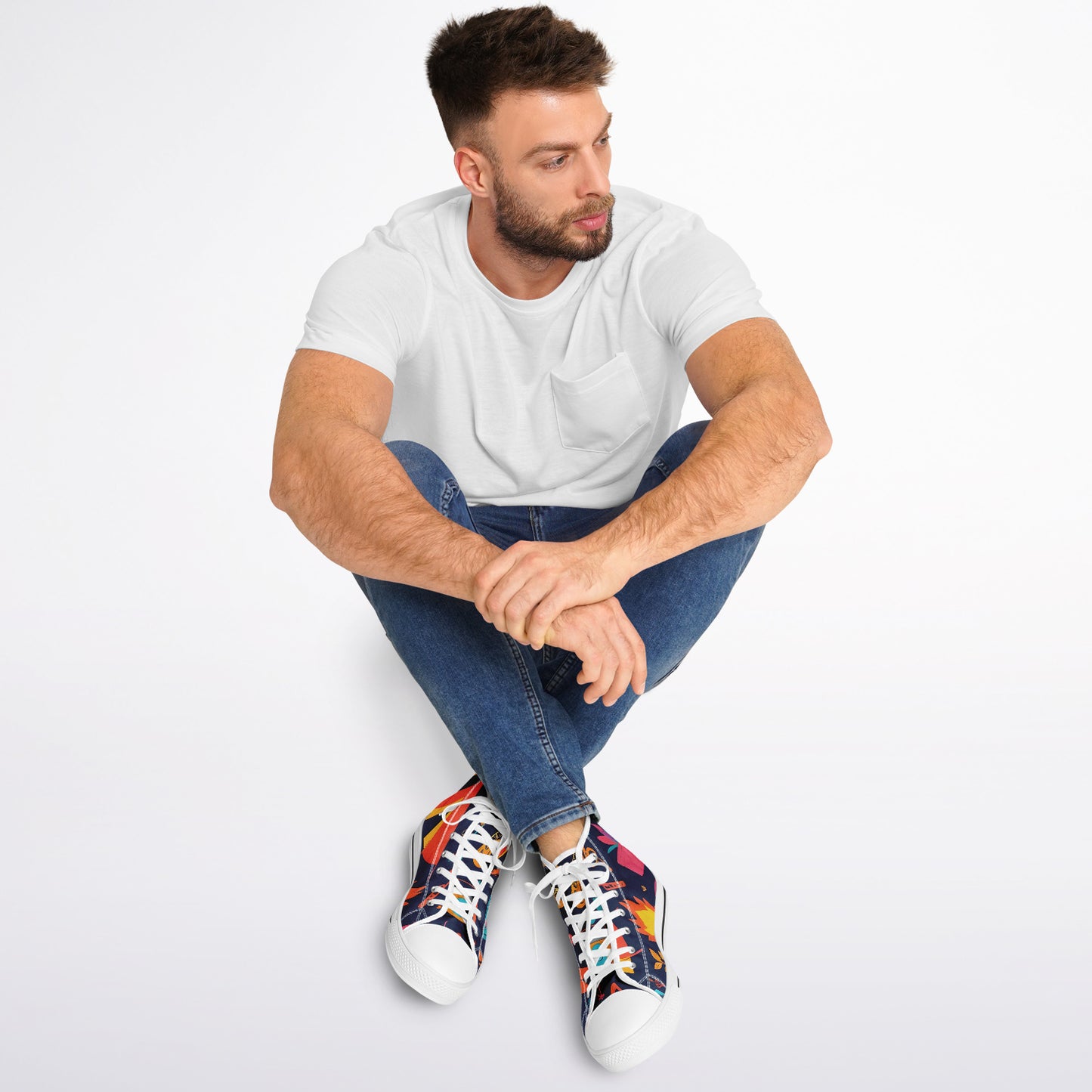 Festival Pattern High Tops - Rave Shoes with A Bold Style and All-Day Comfort