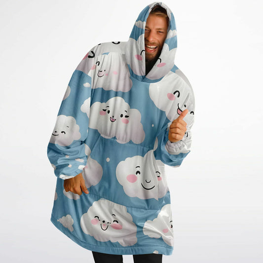 Happy Clouds Snug Hoodie - Fleece Hoodie - Essentials Hoodie