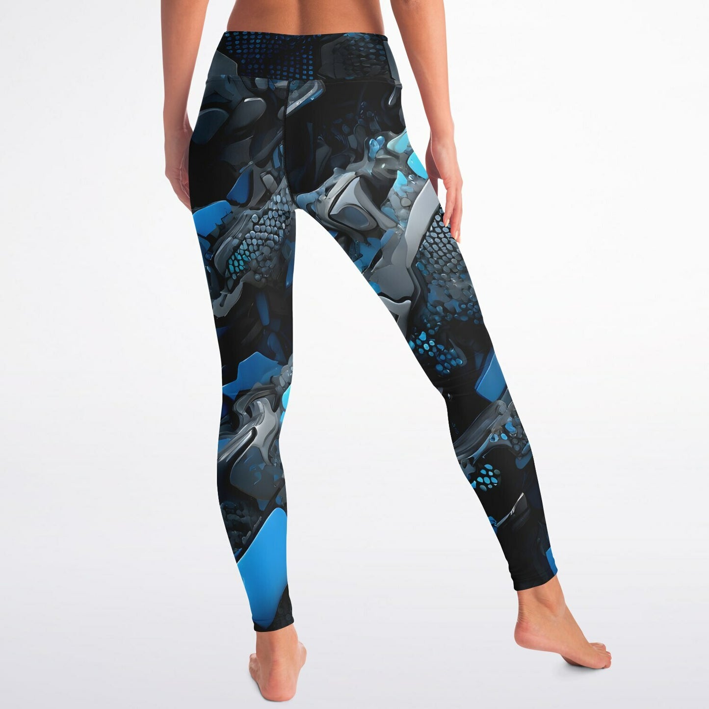Blue Camo Yoga Leggings
