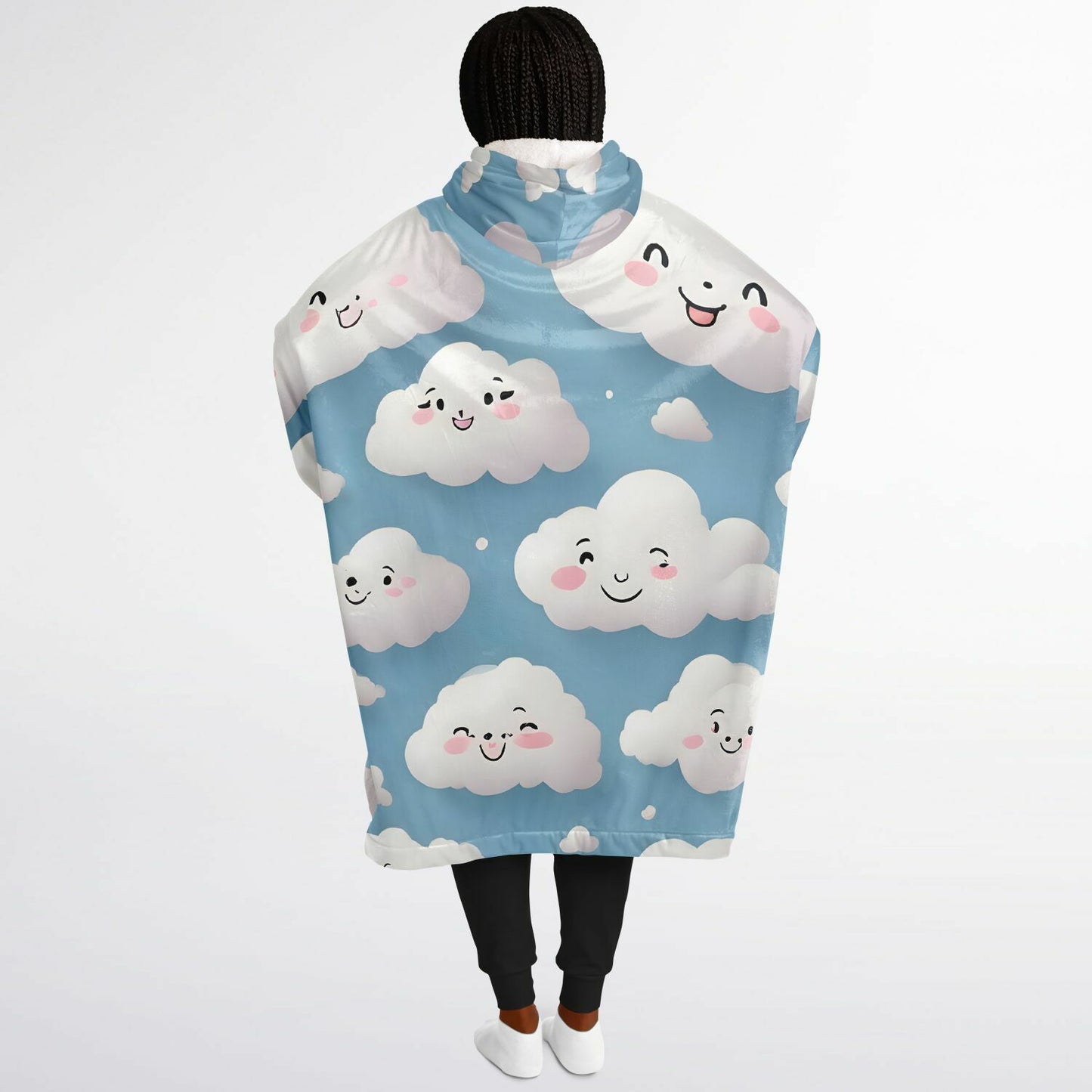 Happy Clouds Snug Hoodie - Fleece Hoodie - Essentials Hoodie