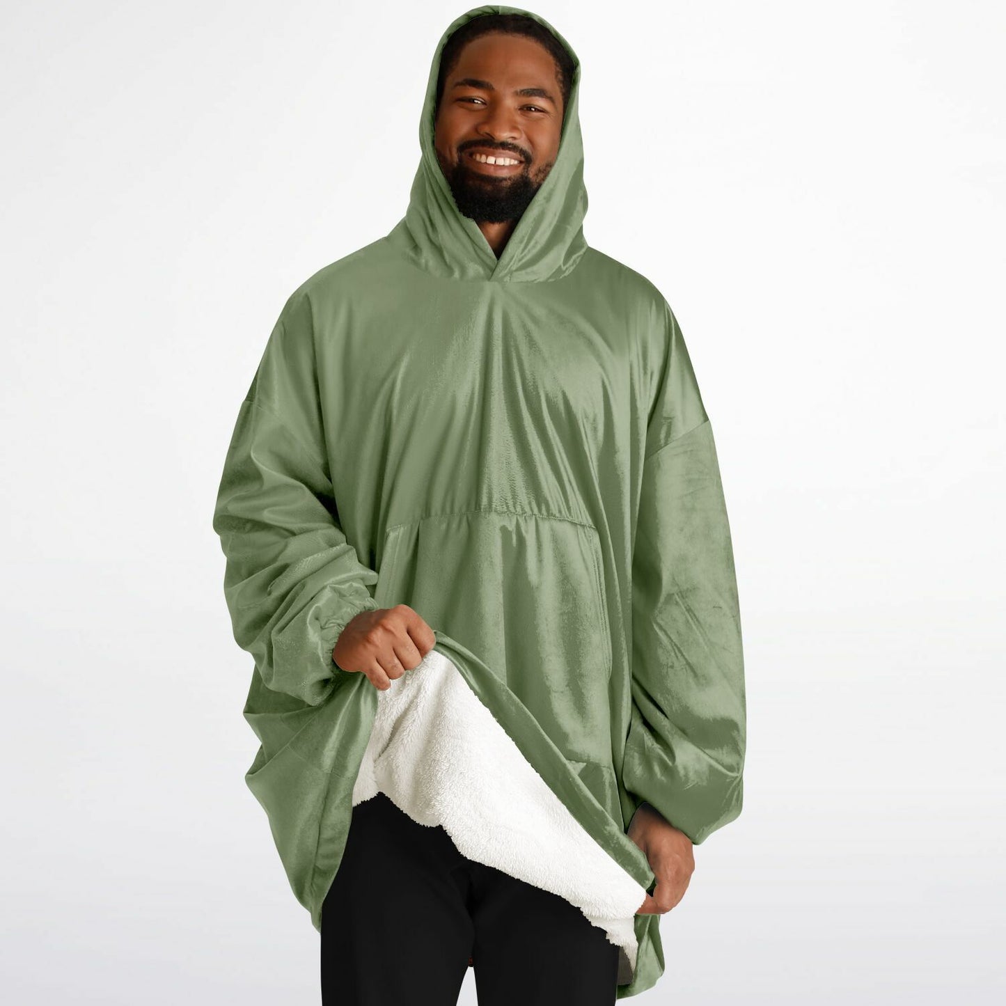 Sage Green Snug Hoodie - Fleece Hoodie - Essentials Hoodie